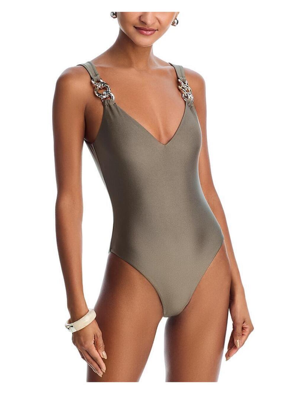 Simkhai Regan V Neck One Piece Swimsuit small and medium avi
